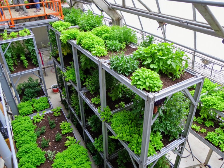 vertical growing structures efficiently