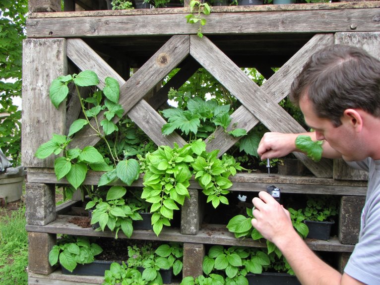 vertical pallet reuse garden
