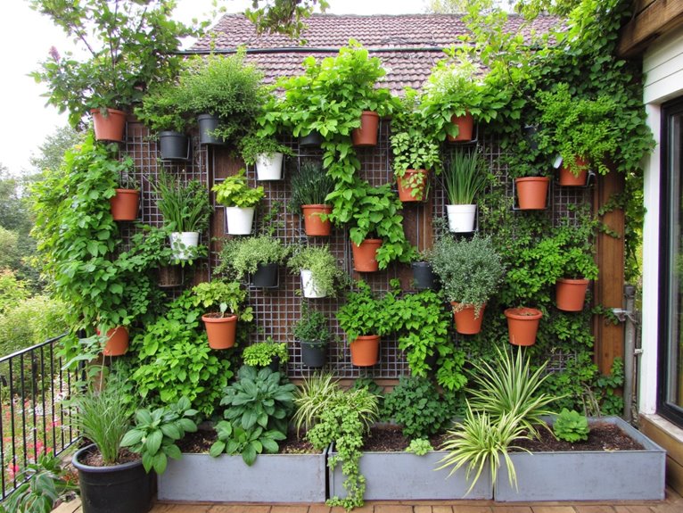 vertical pot growth container system